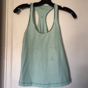 Lululemon cotton blue green top.
